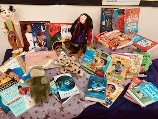 Over &pound;200 worth of books won from a competition at Scholastic to diversify our bookshelves! 